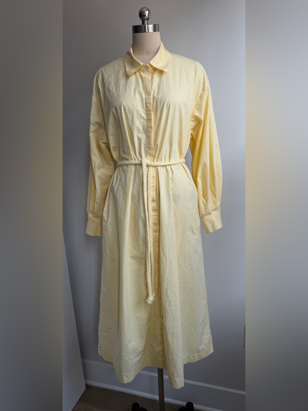 Xirena Katia belted cotton poplin midi dress size M